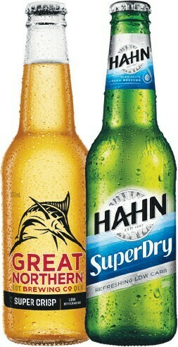 Woolworths Great Northern Super Crisp OR Hahn SuperDry Bottles 24x330ml offer