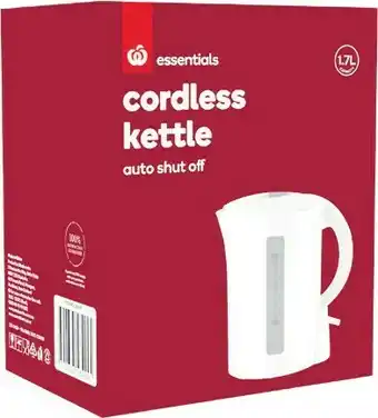 Woolworths Essentials Cordless Kettle 1.7 Litre offer