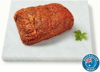 Coles Coles Australian No Added Hormones Beef Blade Roast with Pastrami Rub offer
