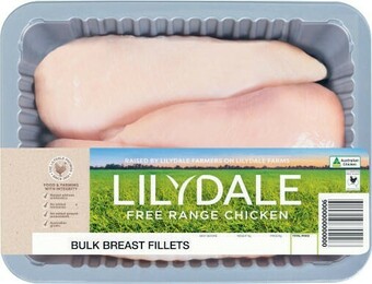 Coles Lilydale Free Range Chicken Breast Fillets Bulk Pack offer