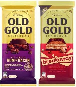 Coles Cadbury Old Gold Block Chocolate 170g-180g or Toblerone 200g offer