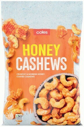 Coles Coles Honey Cashews 200g offer
