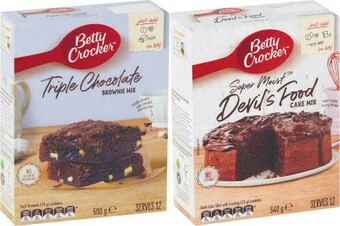 Coles Betty Crocker Baking Mix 400g-540g offer