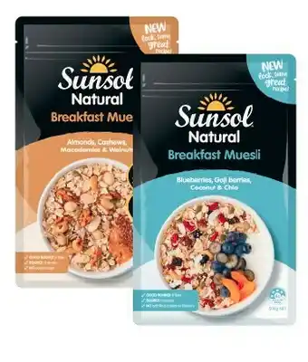 Coles Sunsol Natural Breakfast Muesli 500g offer