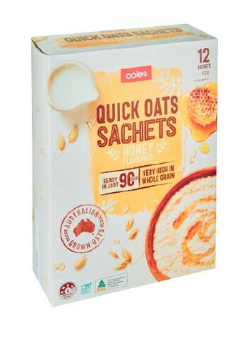 Coles Coles Quick Oats Sachets 420g offer
