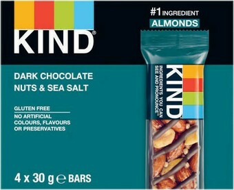 Coles Kind Dark Chocolate Nuts & Sea Salt Bars 120g offer