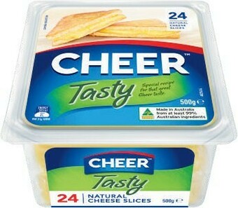 Coles Cheer Tasty Cheese Slices 500g offer