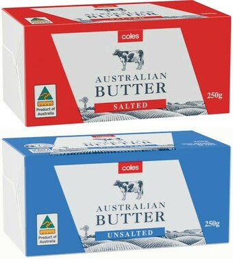 Coles Coles Butter Pat 250g offer