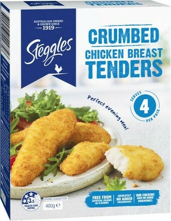 Coles Steggles Chicken Breast Tenders 400g offer