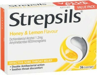 Coles Strepsils Throat Lozenges 36 Pack^ offer