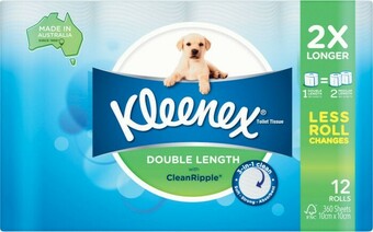 Kleenex Double Length Toilet Tissue 12 Pack