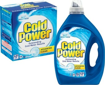 Coles Cold Power Laundry Liquid 1.8 Litre-2 Litre or Powder 2kg offer