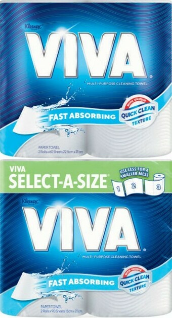 Coles Viva Paper Towel 2 Pack or Select-A-Size 2 Pack offer