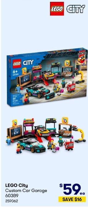BIG W Lego City Custom Car Garage offer