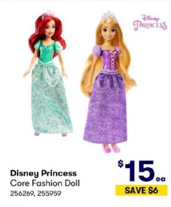 BIG W Disney Princess Core Fashion Doll offer