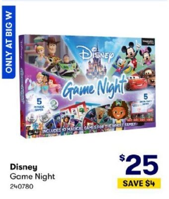 BIG W Disney Game Night offer