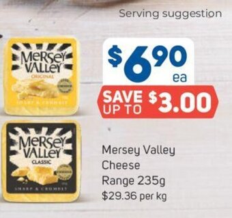 Foodland Mersey valley Cheese Range 235g offer