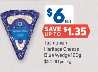 Tasmanian Heritage Cheese Blue Wedge 120g