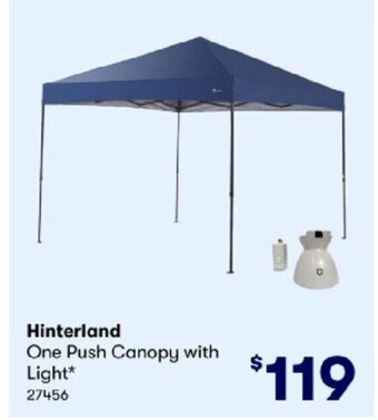 BIG W Hinterland One Push Canopy with Light offer