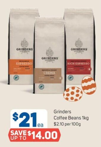 Foodland Grinders Coffee Beans 1kg offer