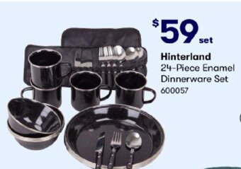 BIG W Hinterland 24-Piece Enamel Dinnerware Set offer