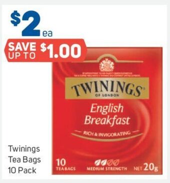 Foodland Twinings Tea Bags 10 Pack offer