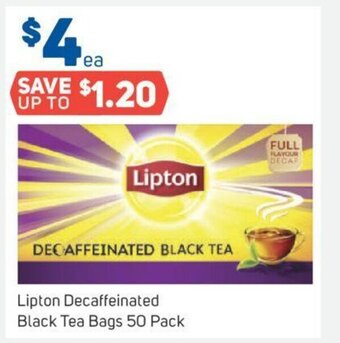Foodland Lipton Decaffeinated Black Tea Bags 50 Pack offer