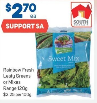 Foodland Rainbow Fresh Leafy Greens or Mixes Range 120g offer