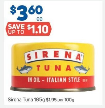 Foodland Sirena Tuna 185g offer