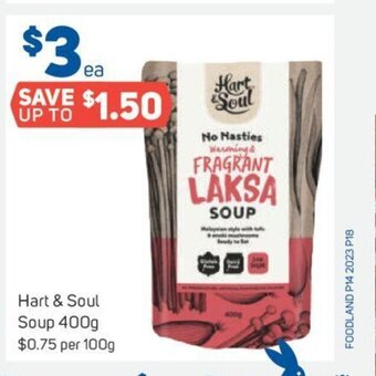 Foodland Hart & Soul Soup 400g offer