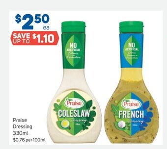Foodland Praise Dressing 330ml offer
