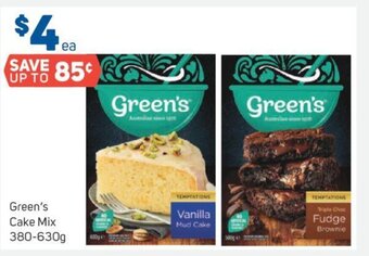 Foodland Green;s Cake Mix 380-630g offer