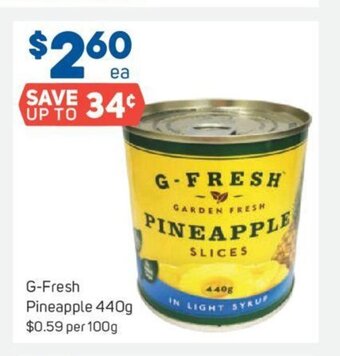 Foodland G-fresh Pineapple 440g offer