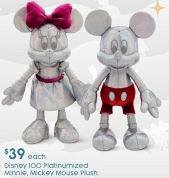 Target Disney 100 Platinumized Minnie ,Mickey Mouse Plush offer