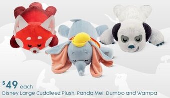 Target Disney Large Cuddleez Plush, Panda Mei, Dumbo and Wampa offer