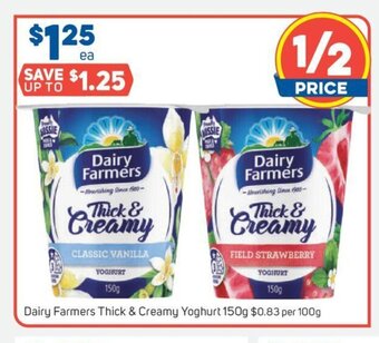 Foodland Dairy Farmers Thick & Creamy Yoghurt 150g offer