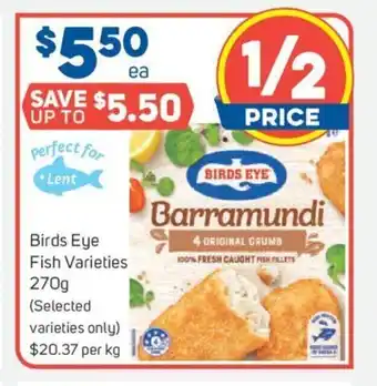 Foodland Birds Eye Fish Varieties 270g offer