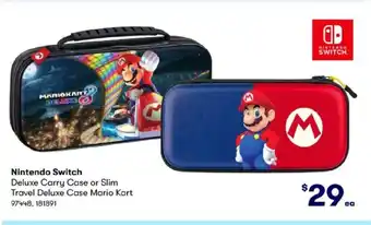 BIG W Nintendo Switch Deluxe Carry Case or Slim Travel Deluxe Case Mario Kart offer
