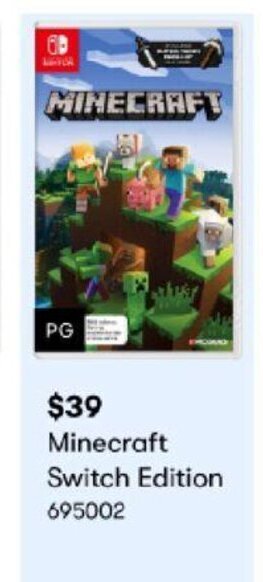 BIG W Minecraft Switch Edition offer