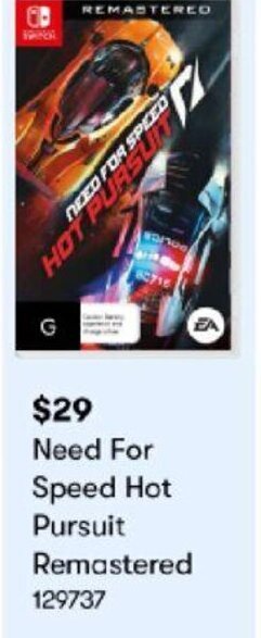 BIG W Need For Speed Hot Pursuit Remastered offer