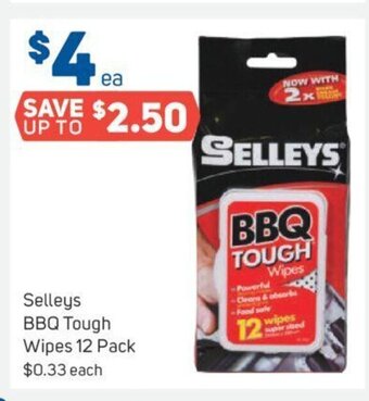 Selleys BBQ Tough Wipes 12 Pack