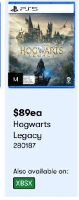 BIG W Hogwarts Legacy offer