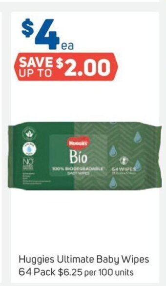 Foodland Huggies Ultimate Baby Wipes 64 Pack offer