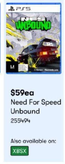 BIG W Need For Speed Unbound offer