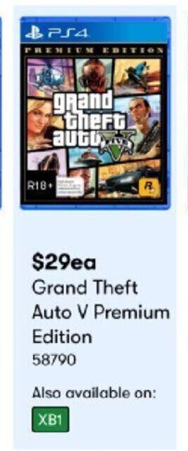 BIG W Grand Theft Auto V Premium Edition offer
