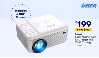 BIG W Laser LED Projector with DVD Player and Wi-Fi Casting offer
