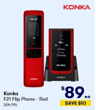 BIG W Konka F21 Flip Phone-Red offer