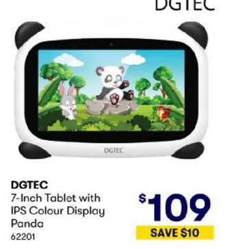 BIG W DGTEC 7-Inch Tablet with IPS Colour Display Panda offer