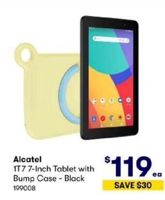 BIG W Alcatel 1T7 7-Inch Tablet with Bump Case-Black offer