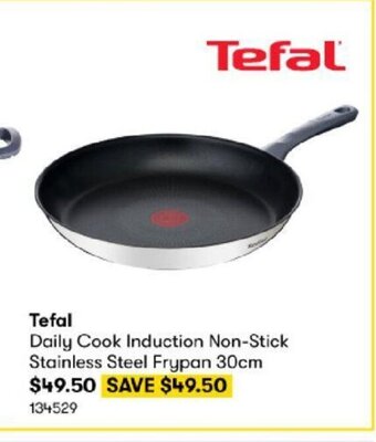 BIG W Tefal Daily Cook Induction Non-Stick Stainless Steel Frypan 30cm. offer